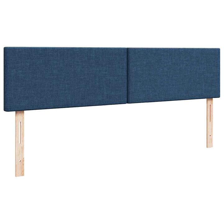osmannisk sengeramme med madras 180x200 cm stof blå