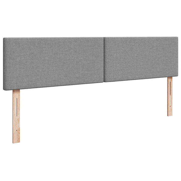 osmannisk sengeramme med madras 200x200 cm stof lysegrå