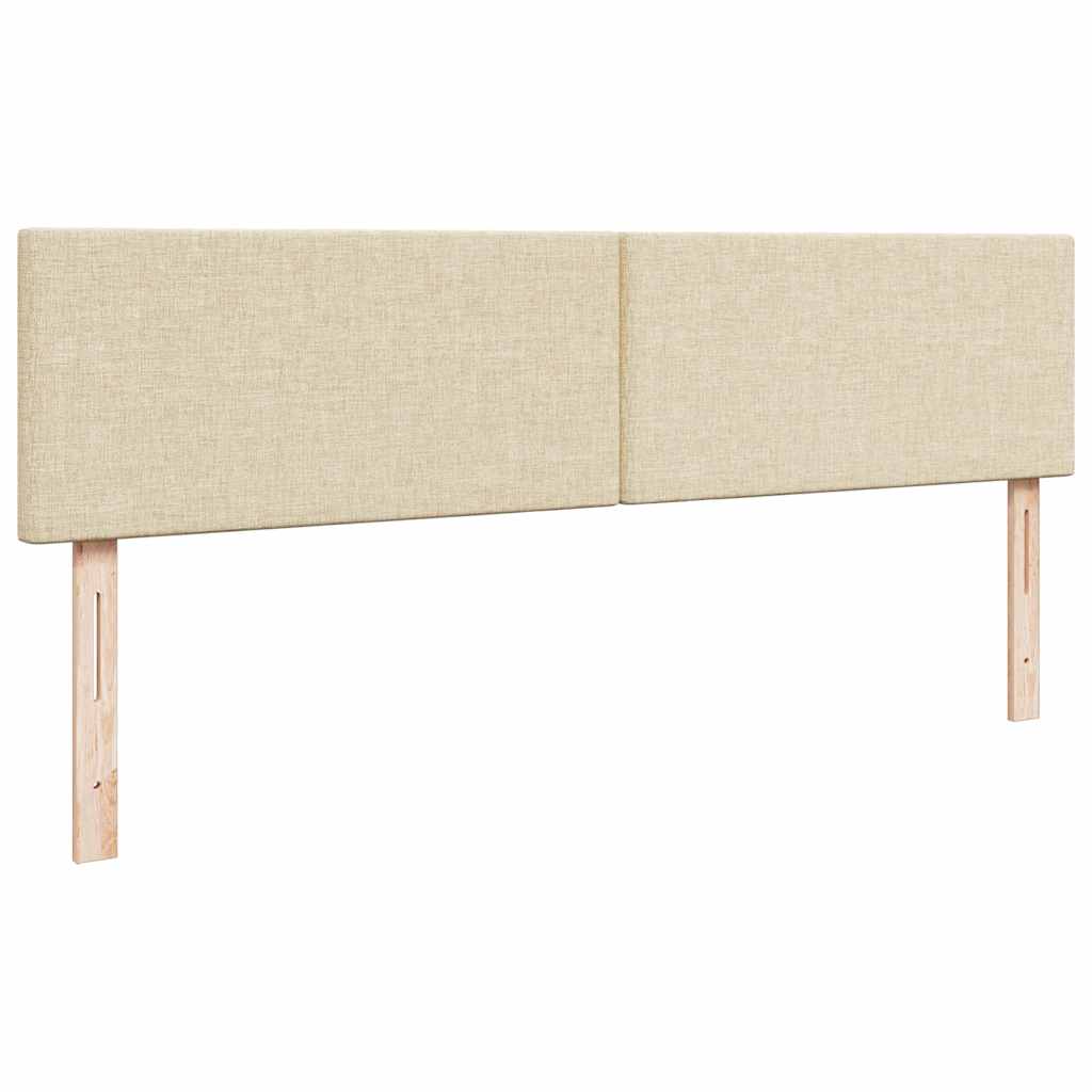 osmannisk sengeramme med madras 200x200 cm stof cremefarvet