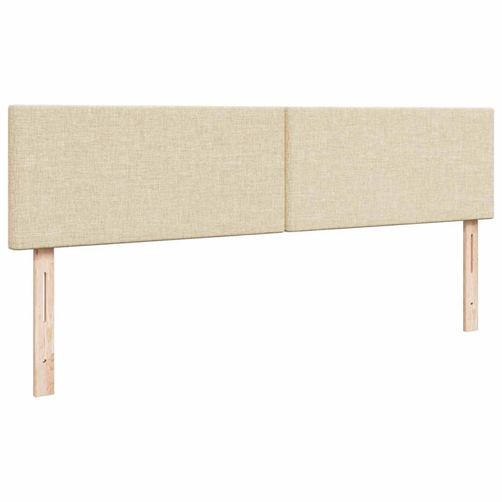 osmannisk sengeramme med madras 200x200 cm stof cremefarvet