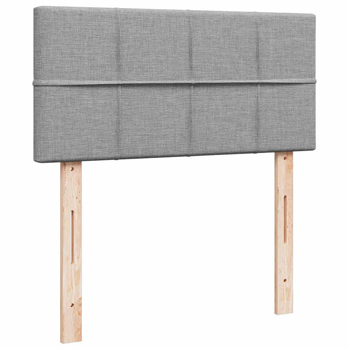 osmannisk sengeramme med madras 80x200 cm stof lysegrå