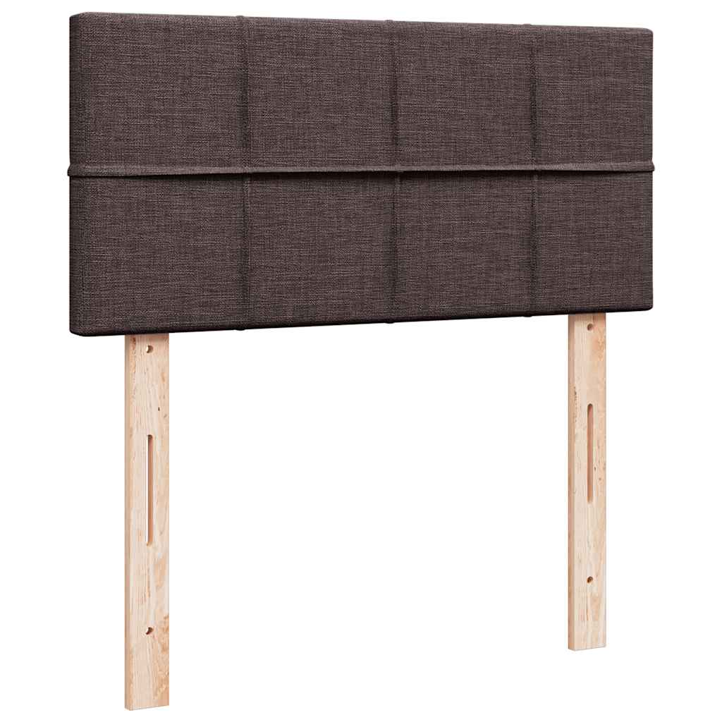 ottoman seng med madras 90x200 cm stof mørkebrun
