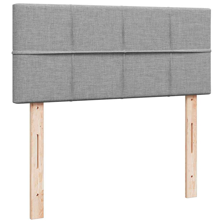 ottoman seng med madras 120x190 cm stof lysegrå