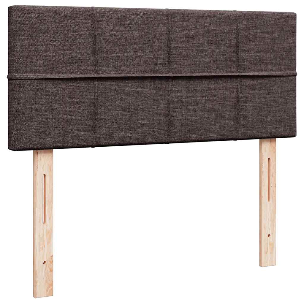 osmannisk sengeramme med madras 120x190 cm stof mørkebrun