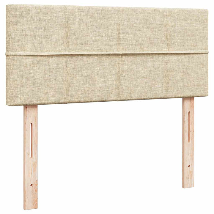 osmannisk sengeramme med madras 120x200 cm stof cremefarvet