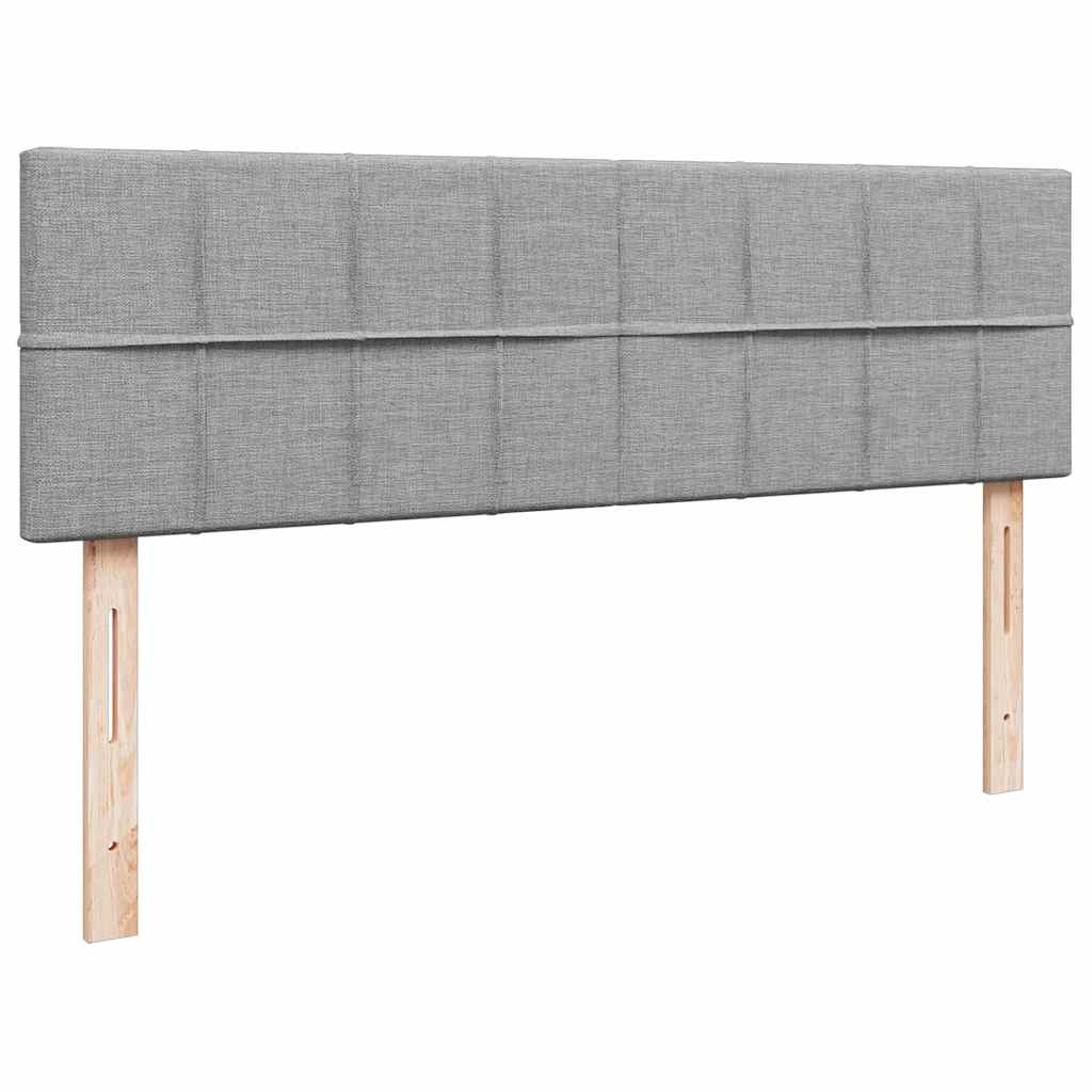 osmannisk sengeramme med madras 140x200 cm stof lysegrå