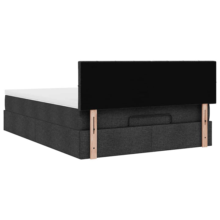 ottoman seng med madras 140x200 cm stof sort