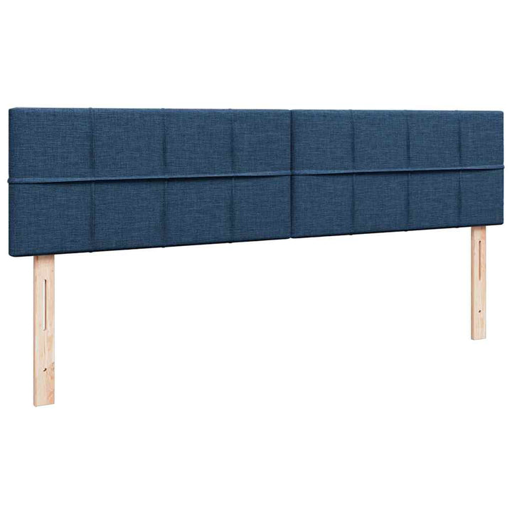 osmannisk sengeramme med madras 160x200 cm stof blå