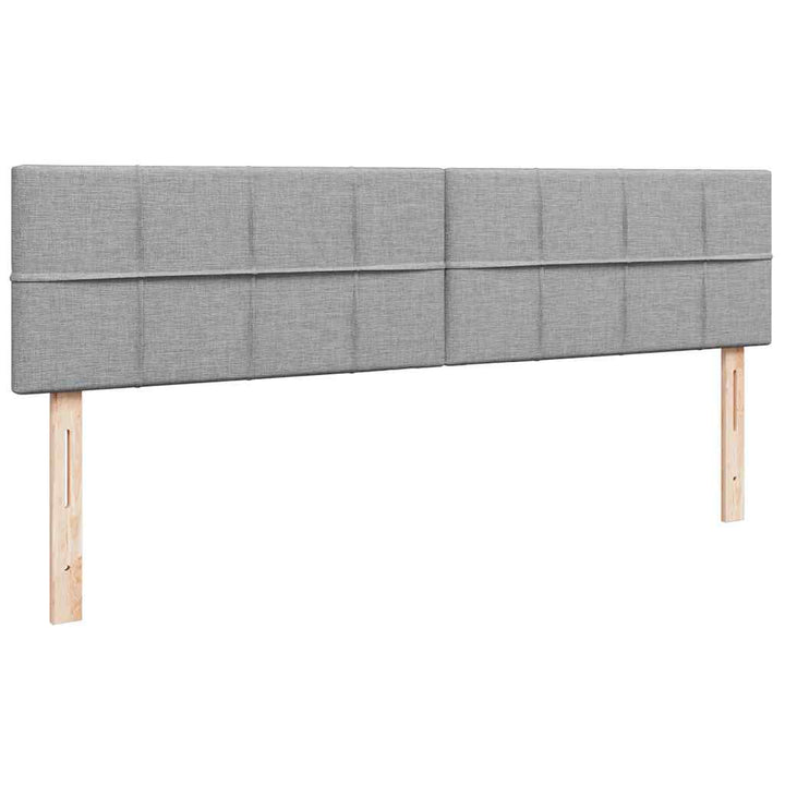 osmannisk sengeramme med madras 180x200 cm stof lysegrå