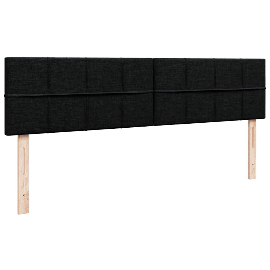 osmannisk sengeramme med madras 180x200 cm stof sort