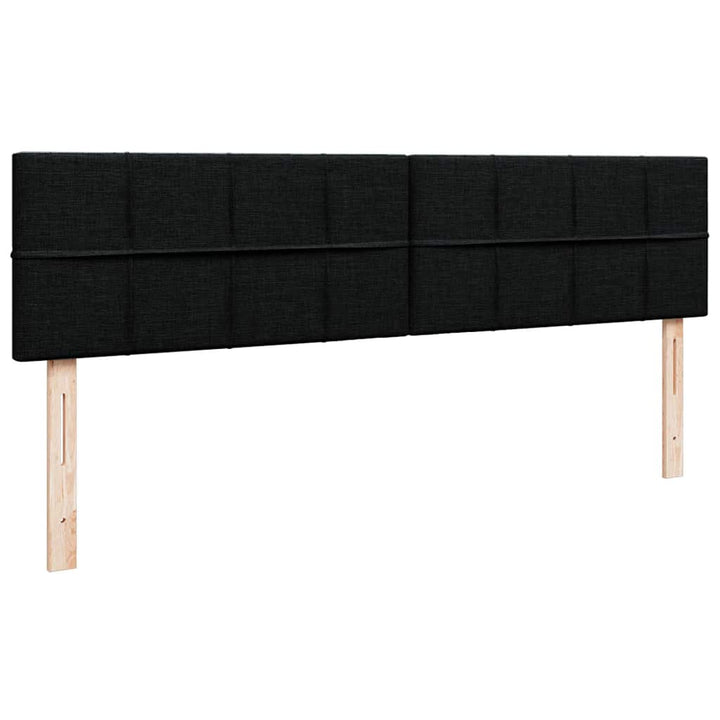 osmannisk sengeramme med madras 180x200 cm stof sort