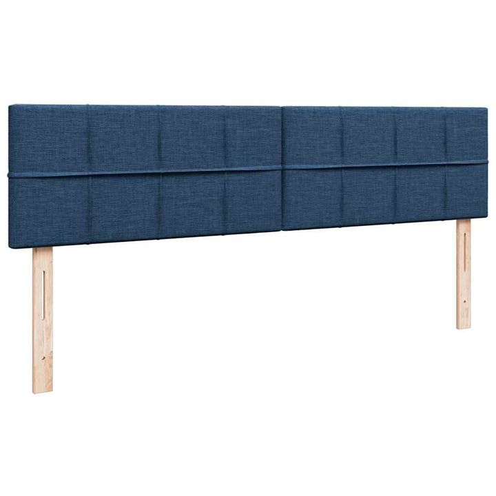 osmannisk sengeramme med madras 180x200 cm stof blå