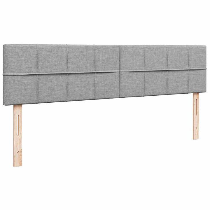 osmannisk sengeramme med madras 200x200 cm stof lysegrå
