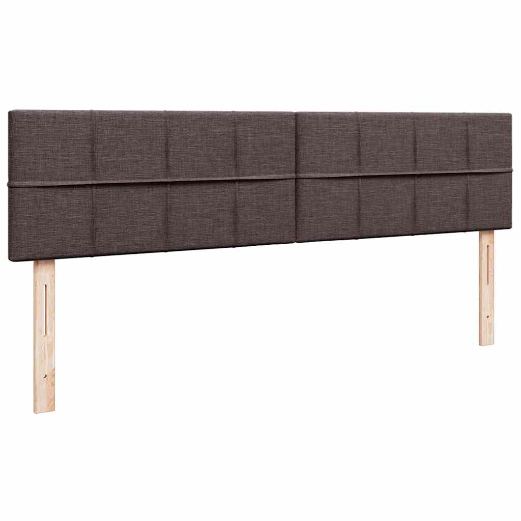 osmannisk sengeramme med madras 200x200 cm stof mørkebrun