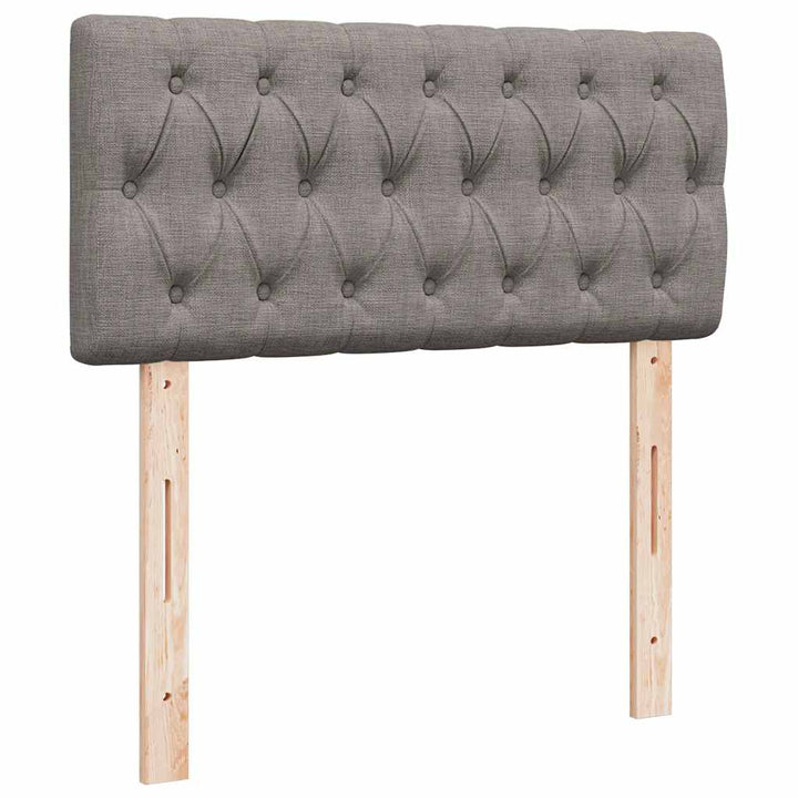 ottoman seng med madras mørkegrå 90x200 cm gråbrun