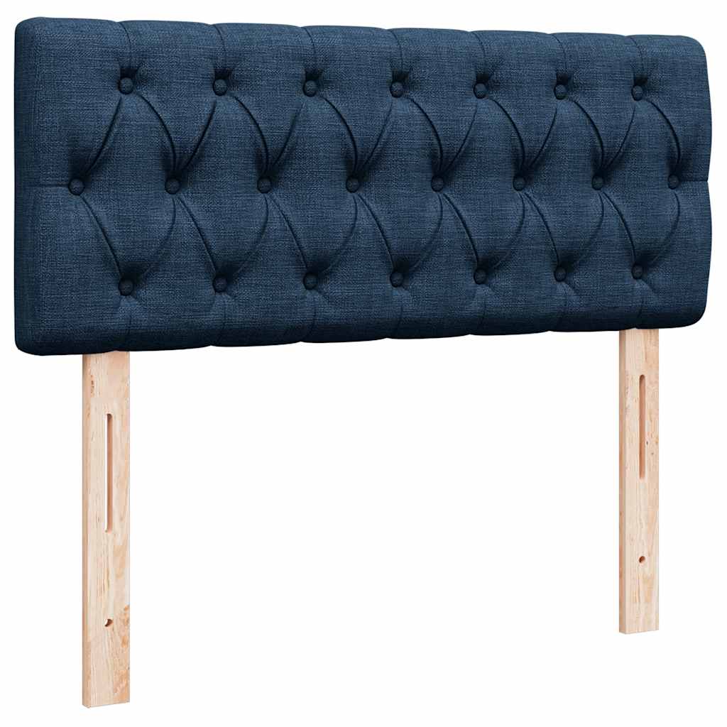 osmannisk sengeramme med madras 120x190 cm stof blå