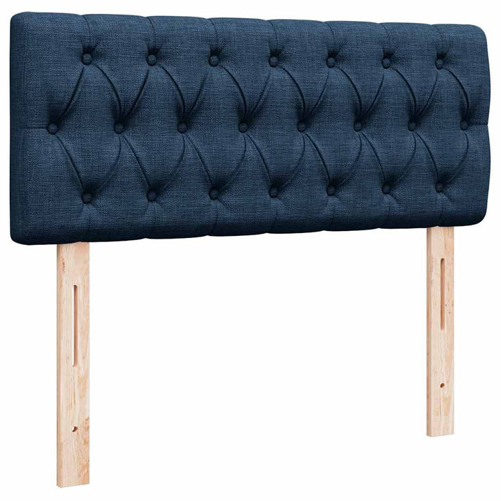 osmannisk sengeramme med madras 120x190 cm stof blå