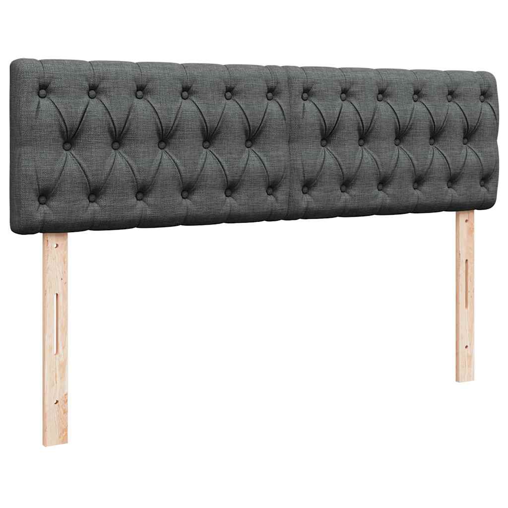 ottoman seng med madras 140x190 cm stof mørkegrå