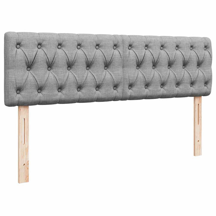 osmannisk sengeramme med madras 140x200 cm stof lysegrå