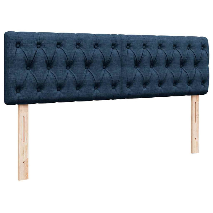 osmannisk sengeramme med madras 140x200 cm stof blå