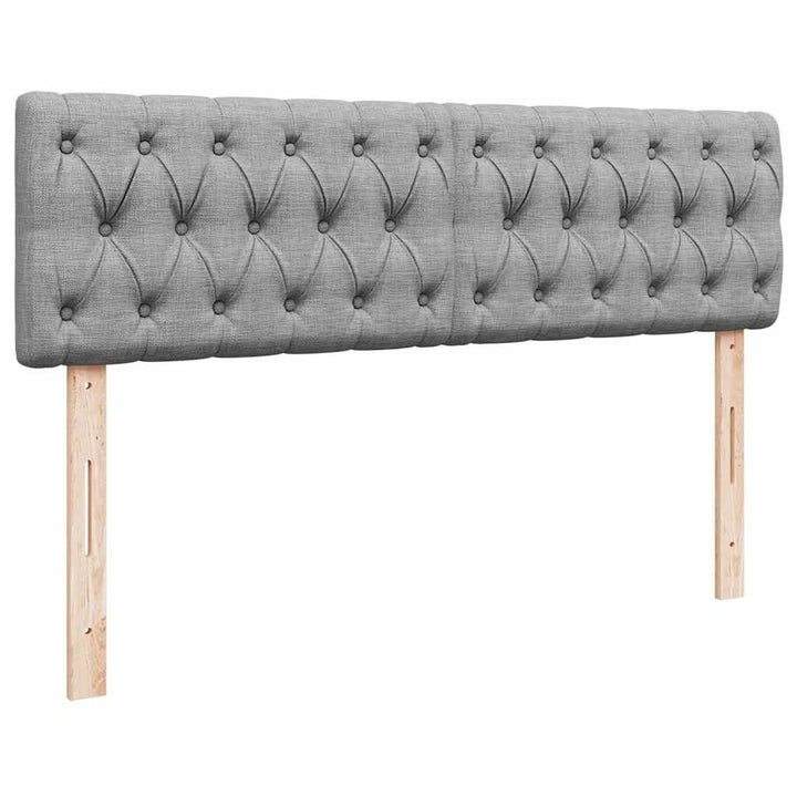 ottoman seng med madras 160x200 cm stof lysegrå