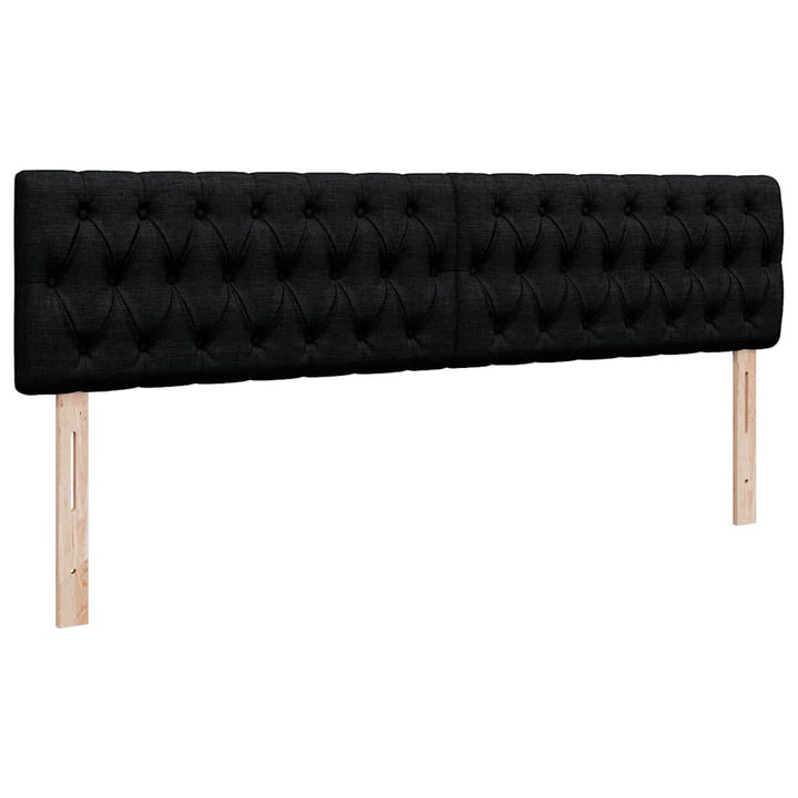 osmannisk sengeramme med madras 160x200 cm stof sort