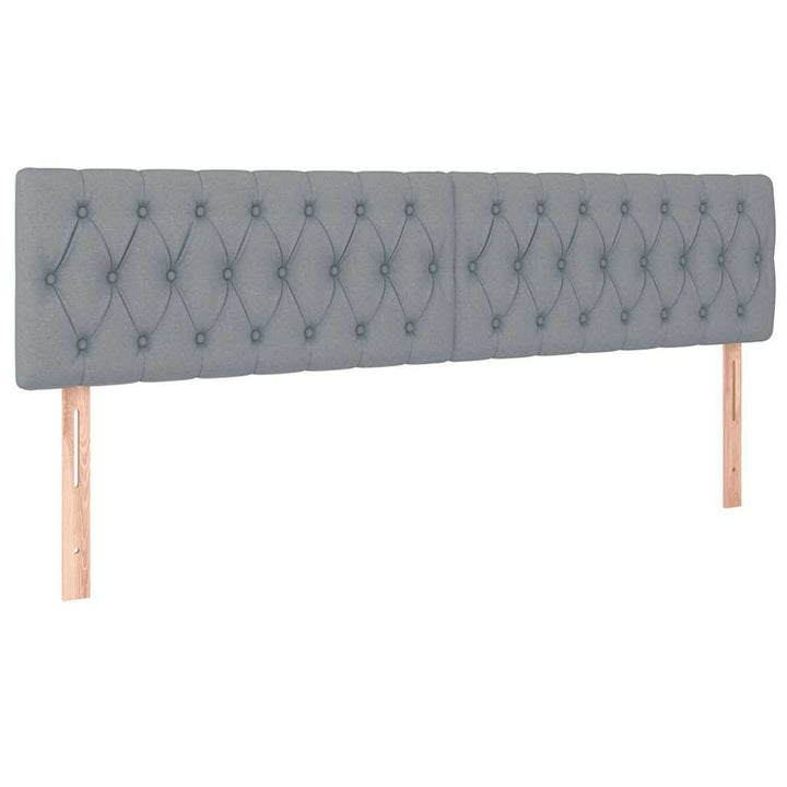 osmannisk sengeramme med madras 180x200 cm stof lysegrå