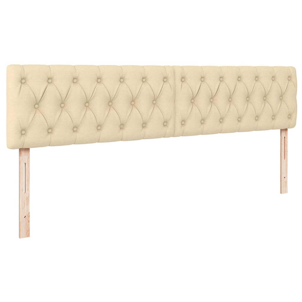 osmannisk sengeramme med madras 180x200 cm stof cremefarvet