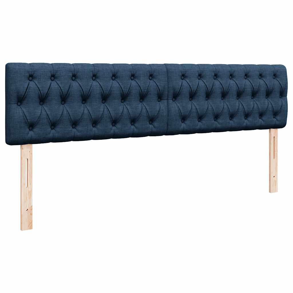 osmannisk sengeramme med madras 180x200 cm stof blå