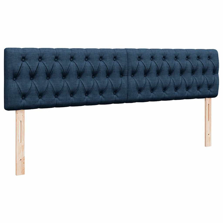 osmannisk sengeramme med madras 180x200 cm stof blå