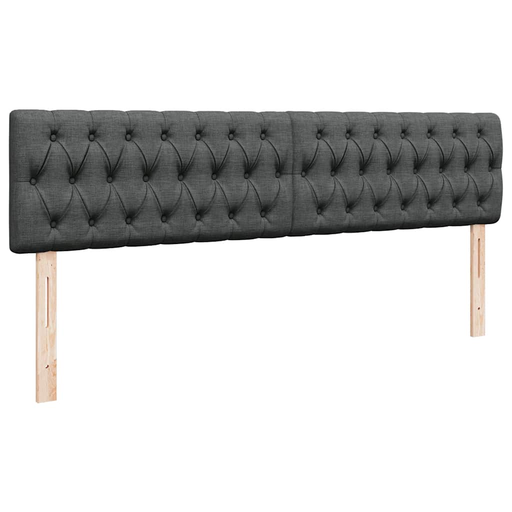 osmannisk sengeramme med madras 200x200 cm stof mørkegrå