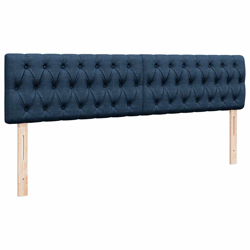 osmannisk sengeramme med madras 200x200 cm stof blå
