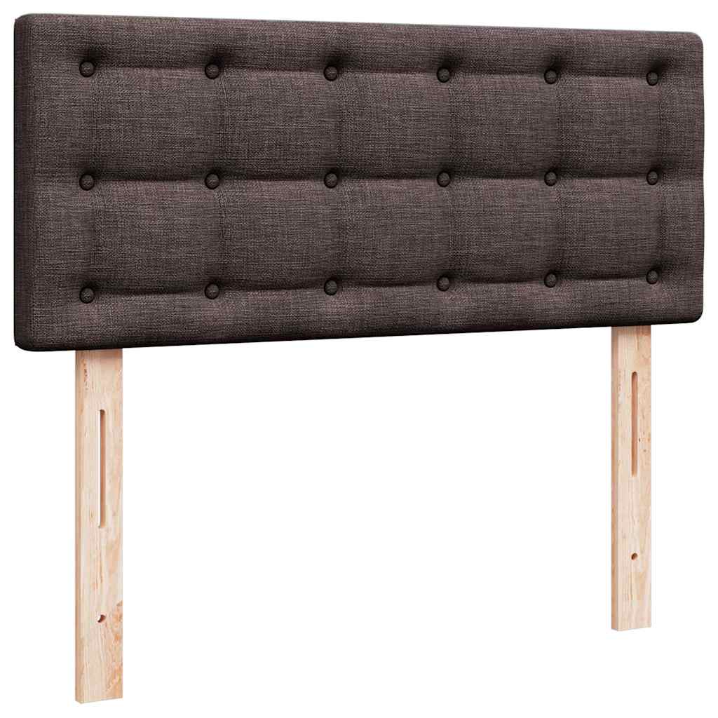osmannisk sengeramme med madras 120x190 cm stof mørkebrun