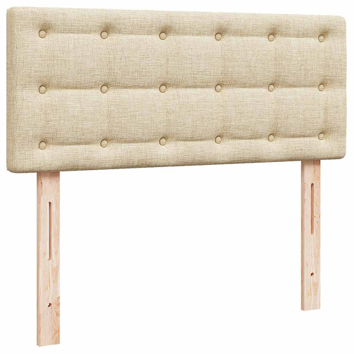 osmannisk sengeramme med madras 120x190 cm stof cremefarvet