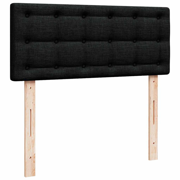 ottoman seng med madras 120x200 cm stof sort