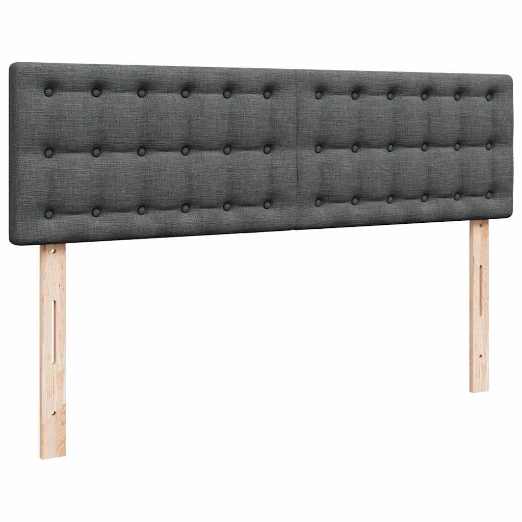 ottoman seng med madras 140x200 cm stof mørkegrå