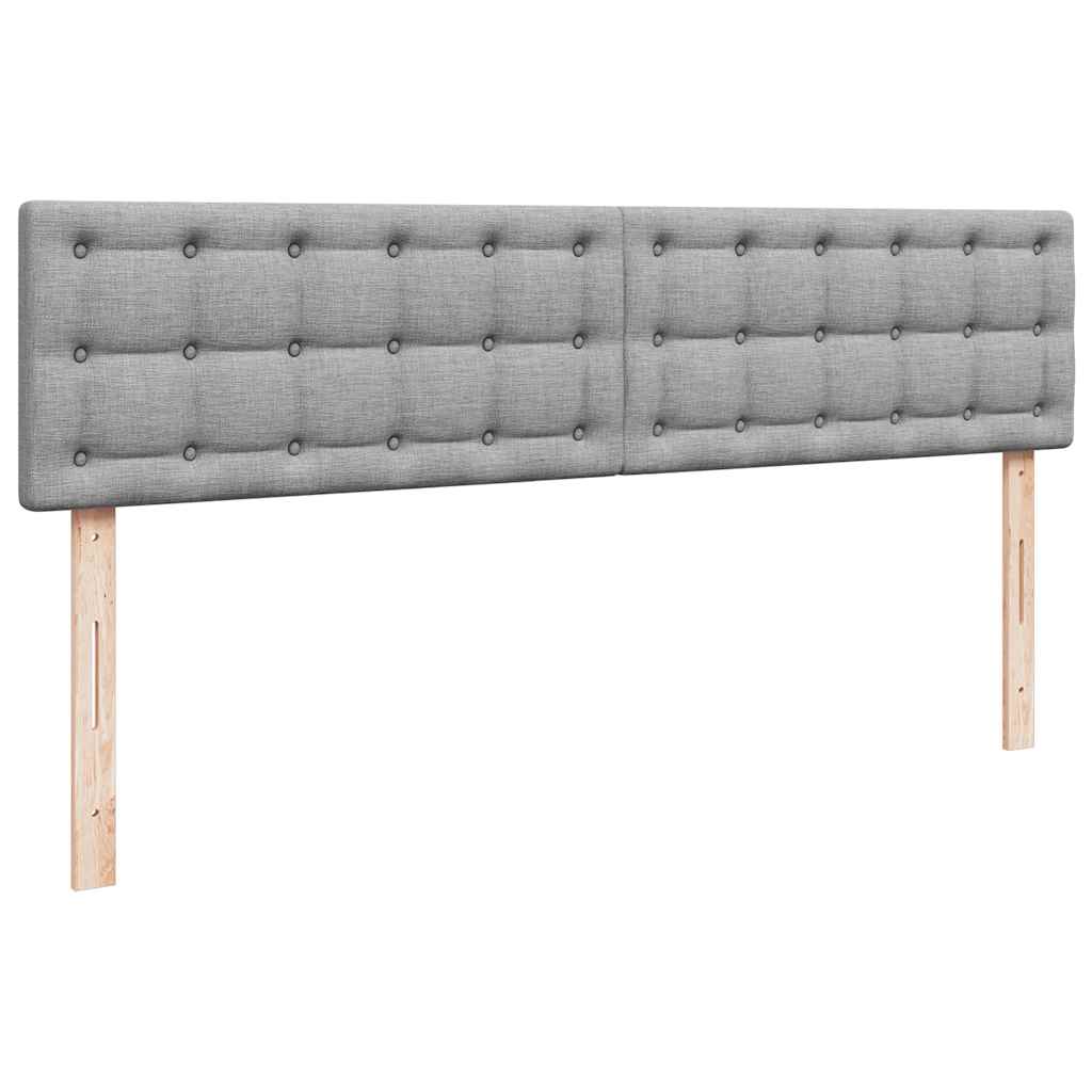 ottoman seng med madras 160x200 cm stof lysegrå