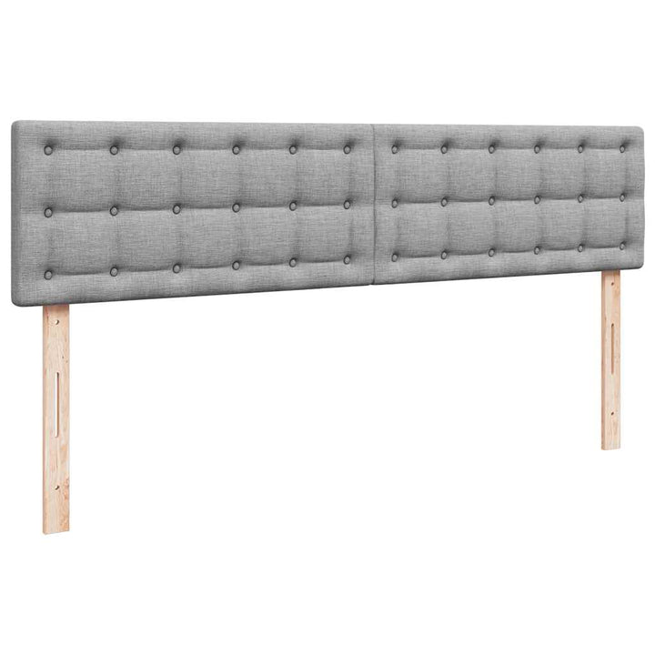 ottoman seng med madras 160x200 cm stof lysegrå