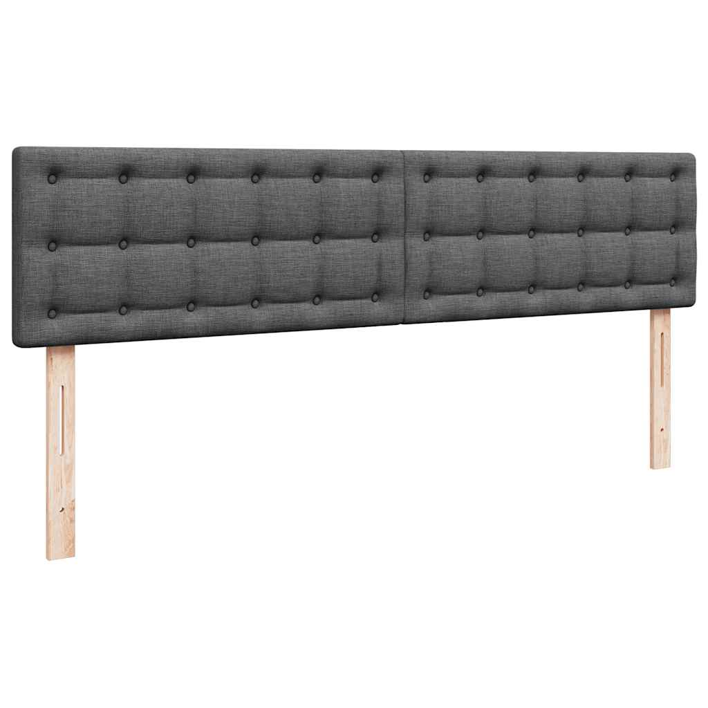 osmannisk sengeramme med madras 160x200 cm stof mørkegrå