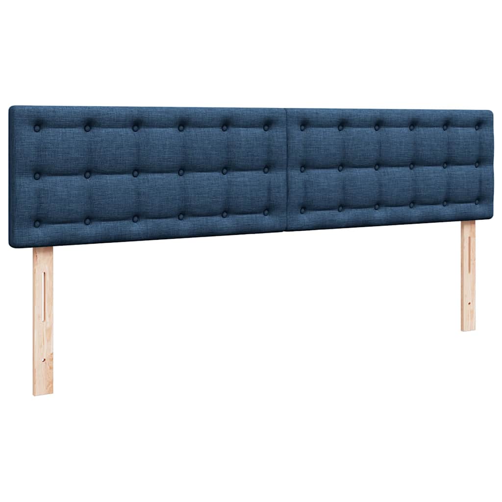 osmannisk sengeramme med madras 160x200 cm stof blå
