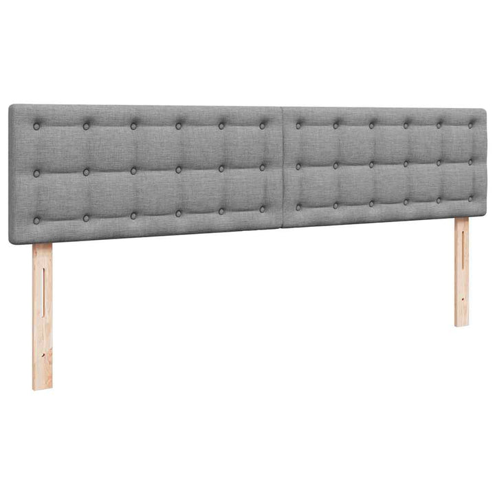 osmannisk sengeramme med madras 180x200 cm stof lysegrå