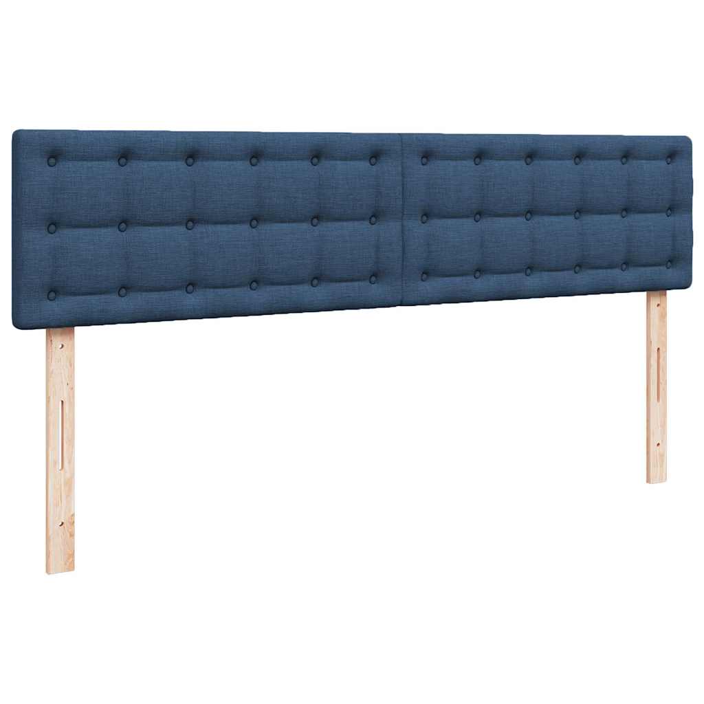 osmannisk sengeramme med madras 180x200 cm stof blå