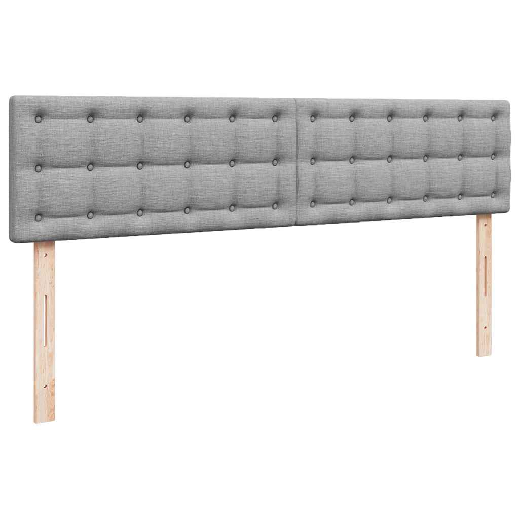 osmannisk sengeramme med madras 200x200 cm stof lysegrå
