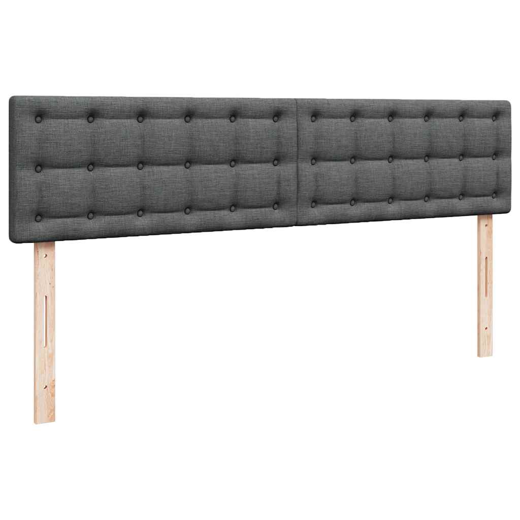 osmannisk sengeramme med madras 200x200 cm stof mørkegrå