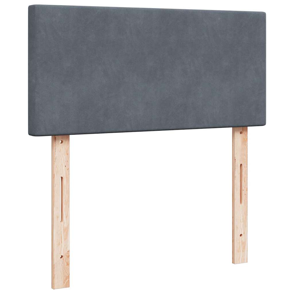 osmannisk sengeramme med madras 90x190 cm fløjl mørkegrå