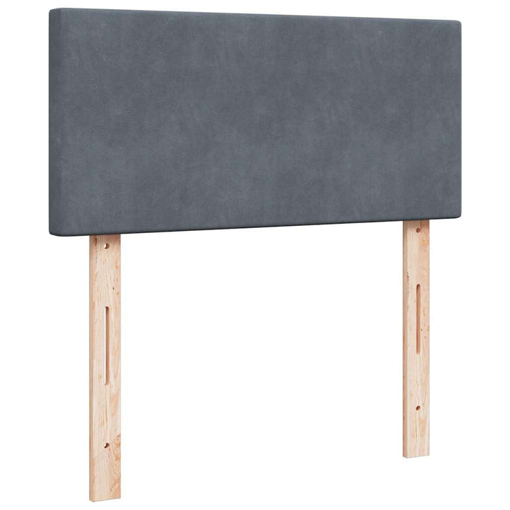 osmannisk sengeramme med madras 90x190 cm fløjl mørkegrå