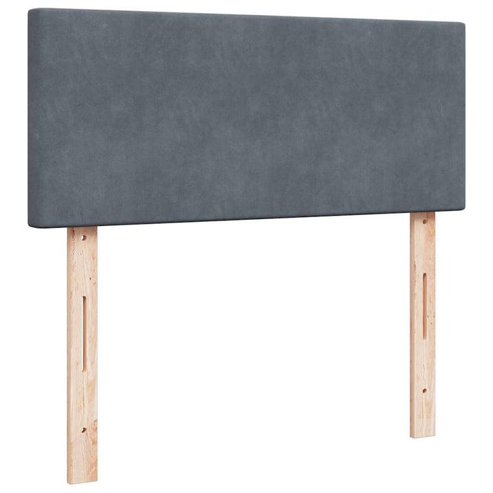 osmannisk sengeramme med madras 120x200 cm fløjl mørkegrå