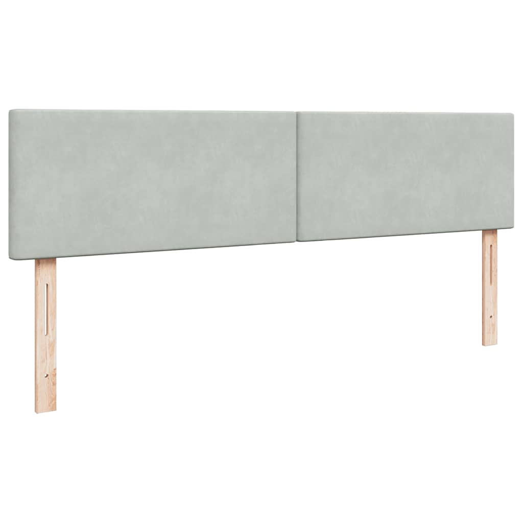 osmannisk sengeramme med madras 200x200 cm fløjl lysegrå