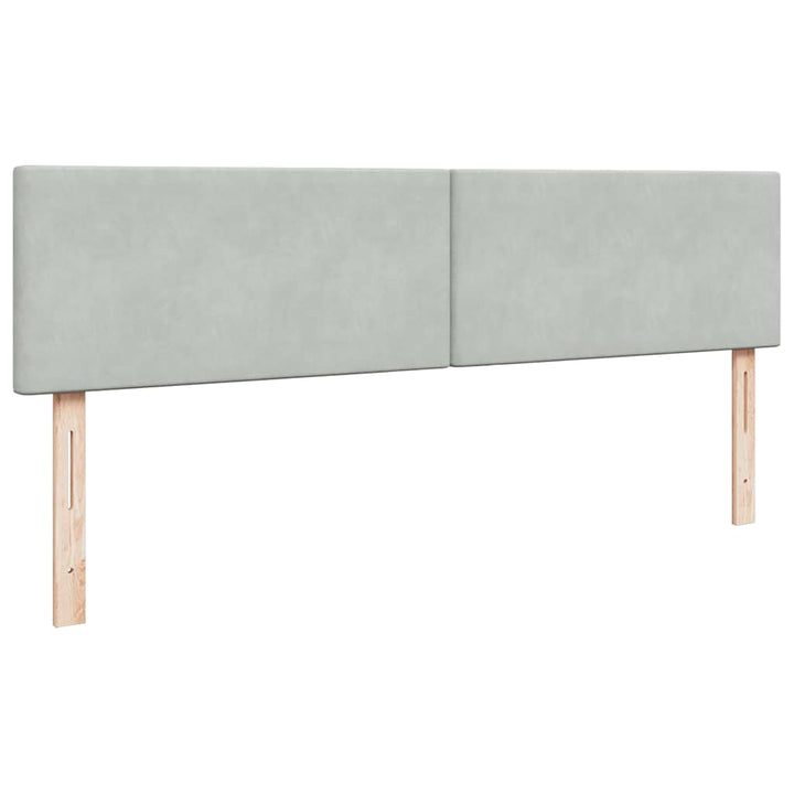 osmannisk sengeramme med madras 200x200 cm fløjl lysegrå