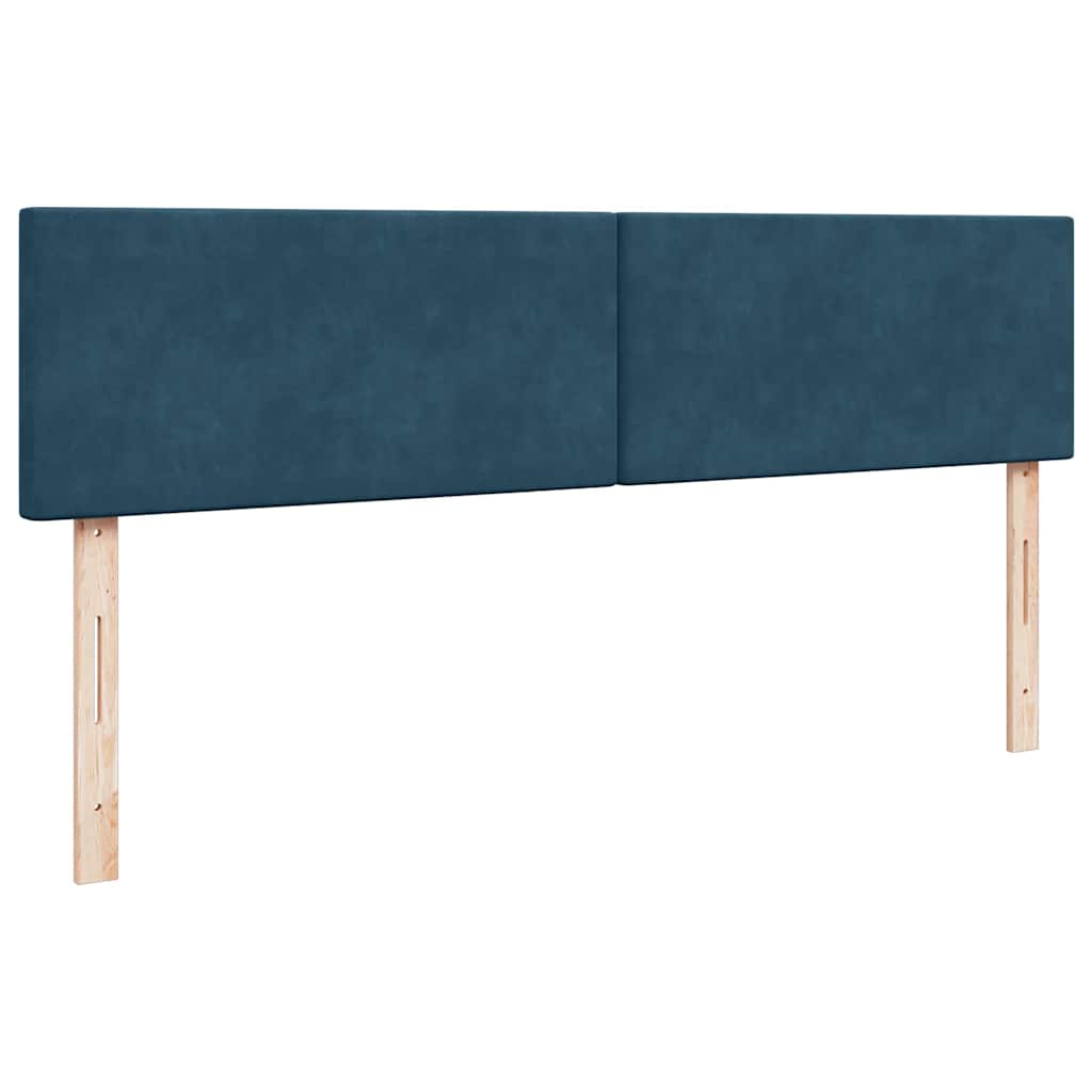 osmannisk sengeramme med madras 200x200 cm fløjl mørkeblå